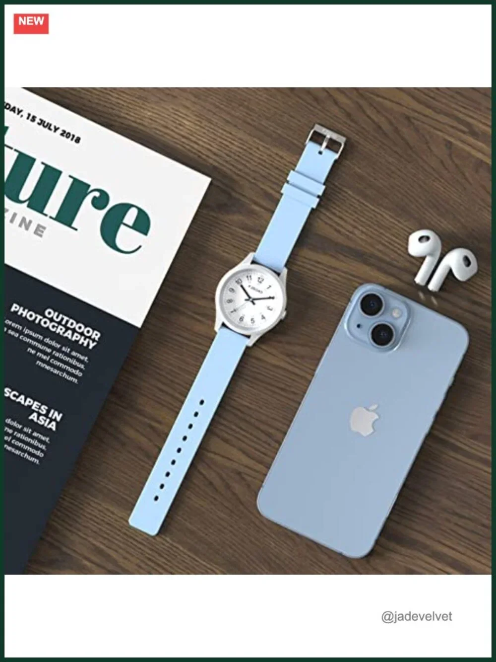 Large Dial Waterproof Women's Watch Easy Read 40mm Silicone Band Japanese Quartz